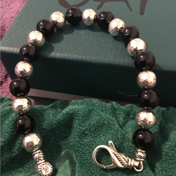 JAI John Hardy 8mm Hammered Solid Sterling Silver Bold Bracelet - Picture 2 of 11